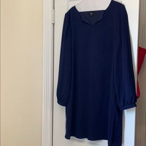 Purple navy long sleeve dress
